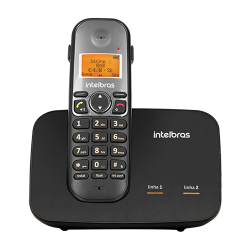 Telefone sem fio digital com entrada para 2 linhas TS 5150 INTELBRAS SP