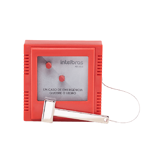 Acionador de emergência quebra-vidro AS 1010 INTELBRAS - 1 SP