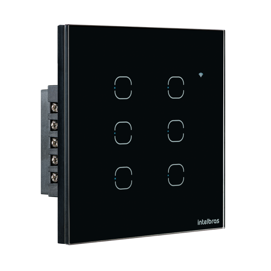 Interruptor touch inteligente Wi-Fi 6 teclas EWS 1006 INTELBRAS SP