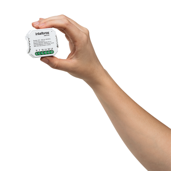 Minicontrolador smart Wi-Fi com entrada para 2 interruptores EWS 222 INTELBRAS SP