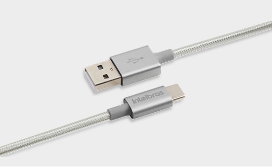 Cabo USB para USB-C em nylon EUAC 15N INTELBRAS SP