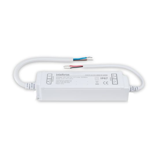 Fonte de alimentação 12,8V 60W IP67 EF 1205E INTELBRAS SP