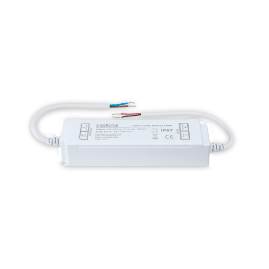 Fonte de alimentação 12,8V 100W IP67 EF 1208E INTELBRAS SP