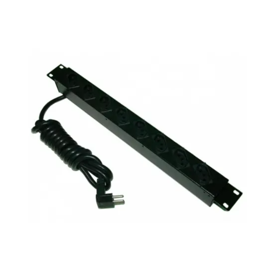 CALHA REGUA 8 TOMADAS 10A PRETO PADRÃO NOVO - CALHA0021 SP