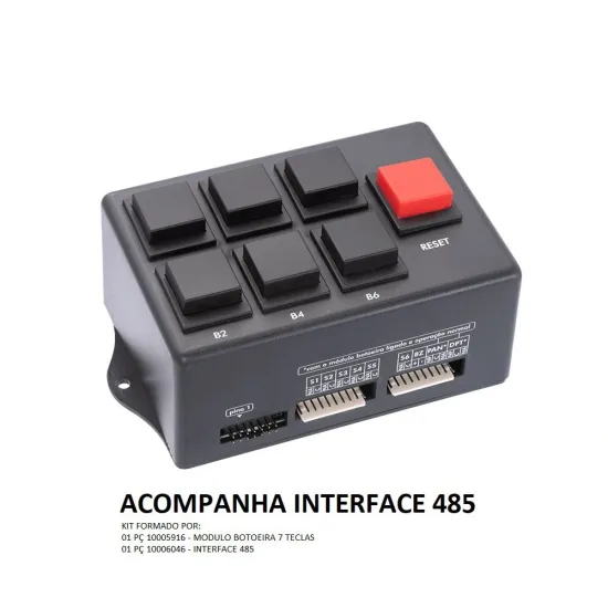 módulo BOTOEIRA 7 TECLAS C/ INTERFACE485 SP
