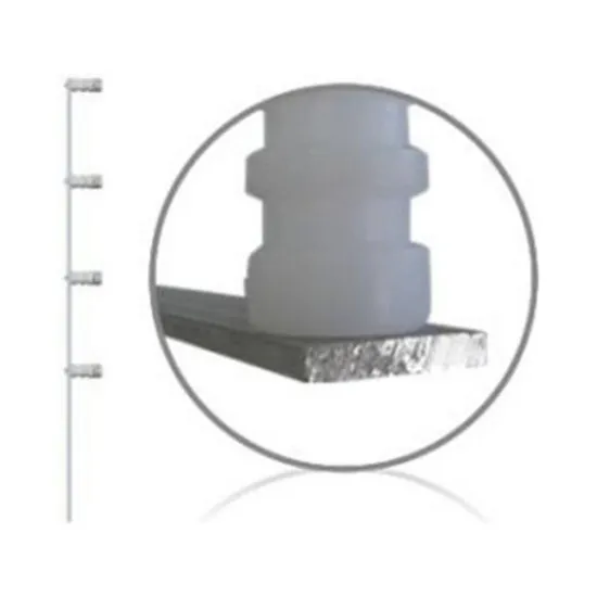 HASTE DE ALUMÍNIO BARRA CHATA 4 ISOLADORES 75CM 10 PC SP