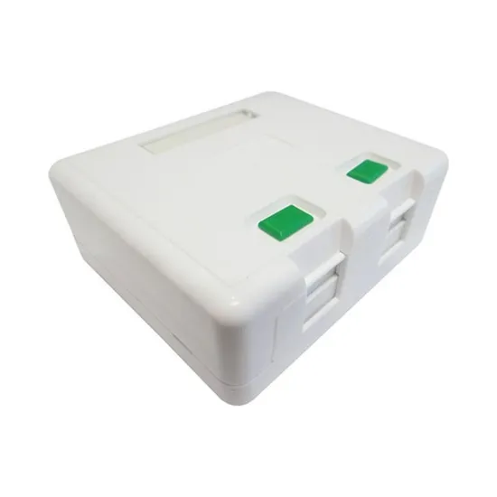 TOMADA DE SUPERFÍCIE 2 PORTAS RJ-45 BRANCO - 5 PC - SOBREPOR SP