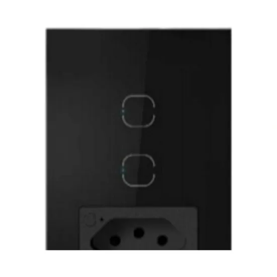 TOMADA COM INTERRUPTOR INTELIGENTE WI-FI ETS 2002 - PRETO SP