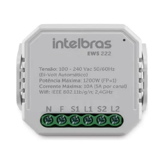 INTERRUPTOR CONTROLADOR DE CARGAS WI-FI 2/2 EWS 222 SP