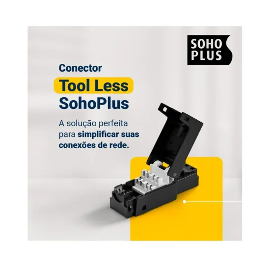 CONECTOR RJ45 CAT.6 TOOL LESS - SOHOPLUS SP