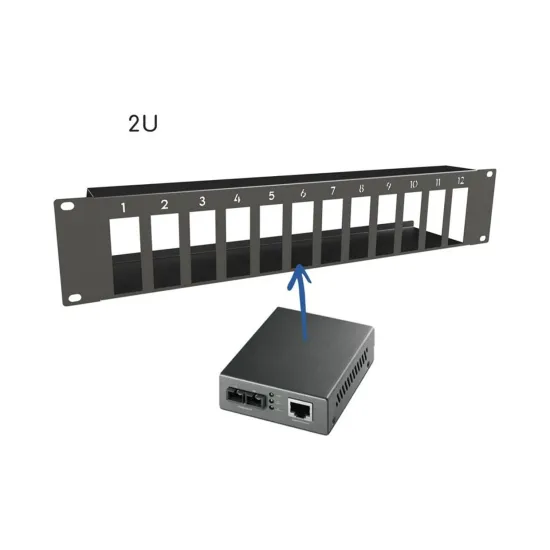 CALHA PARA CONVERSOR DE MÍDIA 02U 19 - 12 POSICOES SP