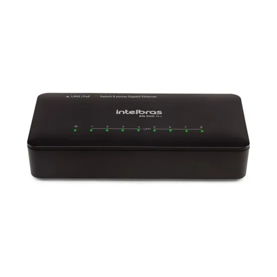 SWITCH 8 PORTAS 10/100/1000 SG 800 Q+ INTELBRAS SKD SP