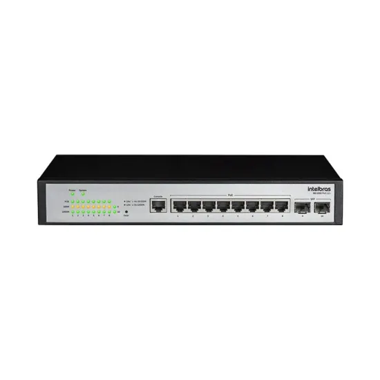 SWITCH 8 PORTAS 10/100/1000 POE+ E 2 SFP SG 1002 POE L2+ SP