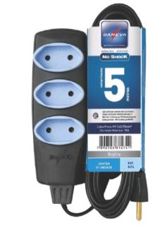 EXTENSÃO NO SHOCK PP 2X0,75MM²X 5M GRAFITE