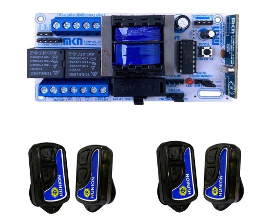 KIT CENTRAL PLACA DE COMANDO PORTÃO AUTOMÁTICO 04 CONTROLES