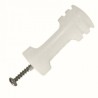 Isolador Maia Branco c/ Parafuso Para Hastes de Cerca Elétrica 28268