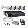 Kit 4 Câmeras de Segurança Full HD Com Imagem Noturna Colorida StarLight Completo c/ DVR Intelbras
