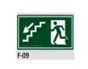 PLACA DE IDENTIFICAÇÃO - SAÍDA ESCADA DESCE Á ESQUERDA F-09 12X23C