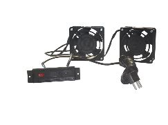 MINI 2 VENTILADORES BI-VOLT FRONTAL P/ RACK LCS2