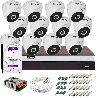 Kit 12 Câmeras VHD 3220 D G5 + DVRIntelbras + HD 1TB para Armazenamento + App Grátis de Monitoramento, Câmeras Full HD 1080p 20m Infravermelho de Visão Noturna Intelbras + Fonte, Cabos e Acessórios