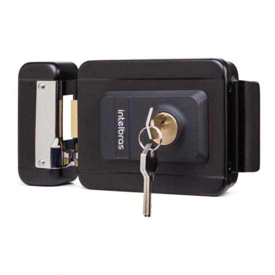 Fechadura Elétrica Intelbras FX 2000 Preta Reversível