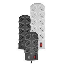 FILTRO DE LINHA BIVOLT 8 TOMADAS SEM USB CINZA - DANEVA