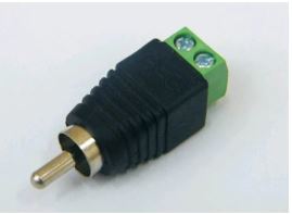 PLUG RCA MACHO COM BORNE - C/ 05 UNIDADES - FASGOLD