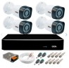 Kit 4 Câmeras de Segurança Full HD 1080p Giga Security gs0271 + DVR Giga Security 2MP + Acessórios