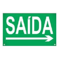 Placa De Sinalizacao New Slim Br-vd Saída Seta Dir