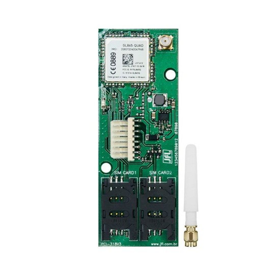 Módulo GPRS JFL MGP-04, Duplo SIM, para Centrais monitoráveis Active