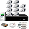 Kit 10 Câmeras Orion GS0022 HD 720p Giga Security + DVR com HD 1TB Seagate + Acessórios