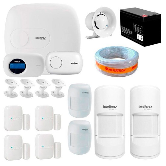 Kit Alarme Intelbras Internet 8 sensores, 2018 E, Completo