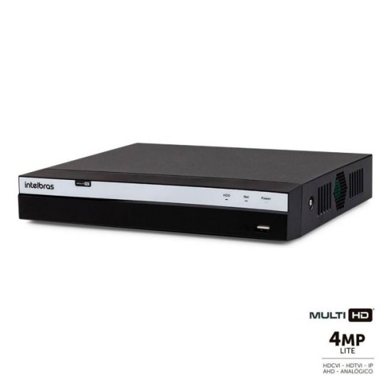 DVR Multi HD Intelbras MHDX 3104 Gravador Digital de Vídeo 4 Canais 4 Megapixel