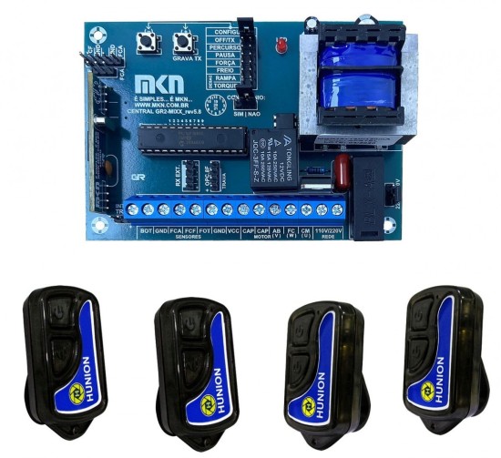 CENTRAL PLACA COMANDO PORTÃO AUTOMÁTICO 4 CONTROLES RAMPA