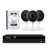 Kit 3 Câmeras com Inteligencia Artificial Full HD iM3 Intelbras Branco + 1 NVR Stand Alone 04 Canais 6MP NVD 1304 Intelbras + 1 HD Interno WD Purple 1TB Surveillance SATA III