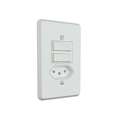 Interruptor Duplo Simples + Tomada 2p+t 10a