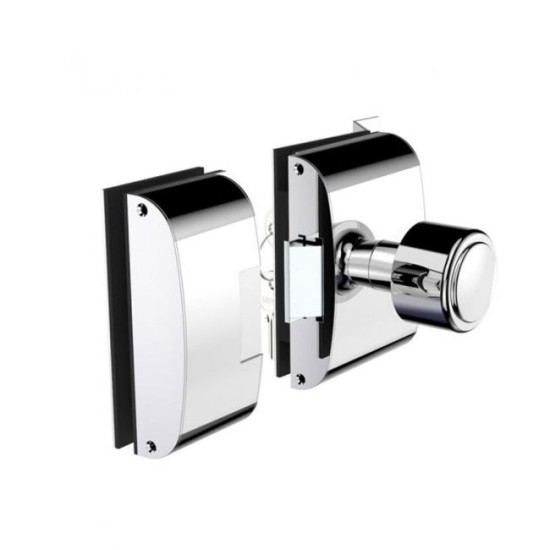 Fechadura Elétrica Para Porta de Vidro (Vidro/Vidro) Com Furo e Abertura Interna - Soprano