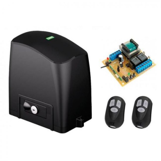 Kit Automatizador Deslizante RCG Motor Portão Eletrônico Slider Slim PL (S/ Cremalheira)