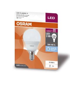 LED BOLINHA 3W 6500K 260lm BIV E14 - OSRAM