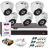 Kit 6 Câmeras VHD 3220 D G5 + DVRIntelbras + HD 1TB para Armazenamento + App Grátis de Monitoramento, Câmeras Full HD 1080p 20m Infravermelho de Visão Noturna Intelbras + Fonte, Cabos e Acessórios