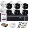 Kit 6 Câmeras VHD 1010 B G5 + DVR Intelbras + HD 1TB para Armazenamento + App Grátis de Monitoramento, Câmeras HD 720p 10m Infravermelho de Visão Noturna Intelbras + Fonte, Cabos e Acessórios