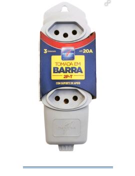 TOMADA DESMONTAVEL EM BARRA 3 TOMADAS CZ - DANEVA