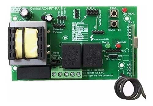 KIT CENTRAL PLACA COMANDO PORTÃO AUTOMÁTICO