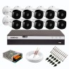 Kit 10 Câmeras de Segurança Full HD Intelbras VHD 1220 B G6 + DVR Intelbras Full HD MHDX 3116 de 16 Canais + Acessórios
