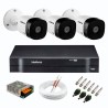 Kit 3 Câmeras de Segurança Full HD 1080p VHD 1220 B G6 + DVR Intelbras MHDX 1104 de 4 Canais 1080p Lite + Acessórios