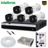 Kit 5 Câmeras Intelbras VHL 1220 Com Gravador MHDX 3108 Full HD Completo