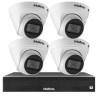 Kit 4 Câmeras VIP 1020 D G2 HD 720p 20m Infravermelho de Visão Noturna Intelbras + NVR Intelbras NVD 1304 de 4 Canais 6MP