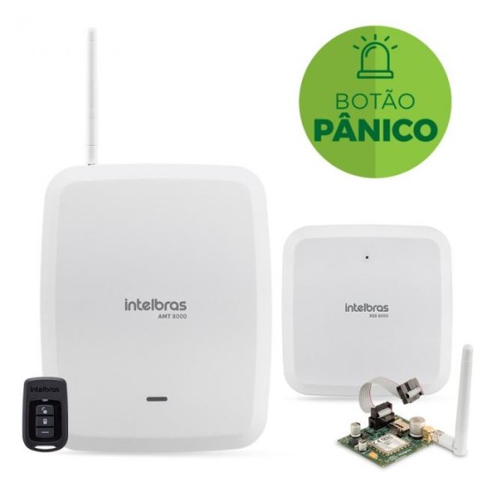 Sistema de Alarme Sem Fio Com Botão Pânico e Aviso Por Aplicativo e Mensagem de Texto SMS 30001