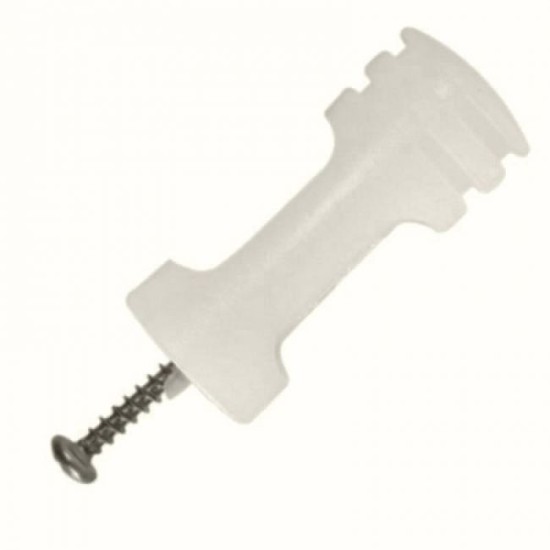 Isolador Maia Branco c/ Parafuso Para Hastes de Cerca Elétrica 28268