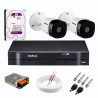 Kit 2 Câmeras de Segurança Full HD 1080p VHD 1220 B G6 + DVR Intelbras MHDX 1104 de 4 Canais 1080p Lite + Acessórios